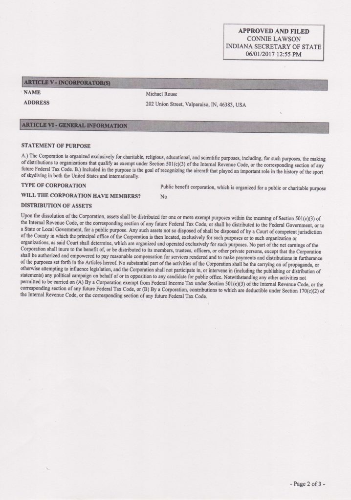 articles of incorporation page 2